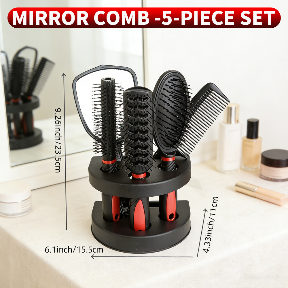 5-in-1 Mirror & Comb Set with  - Men'S Grooming Mirror ulasan dan harga