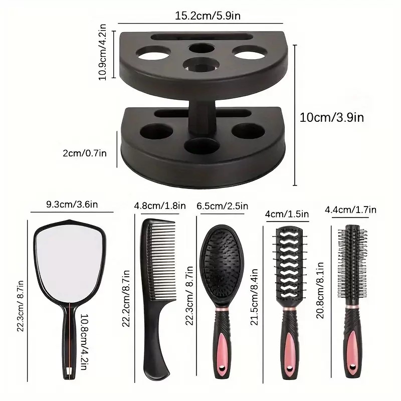 5-in-1 Mirror & Comb Set with  - Men'S Grooming Mirror ulasan dan harga