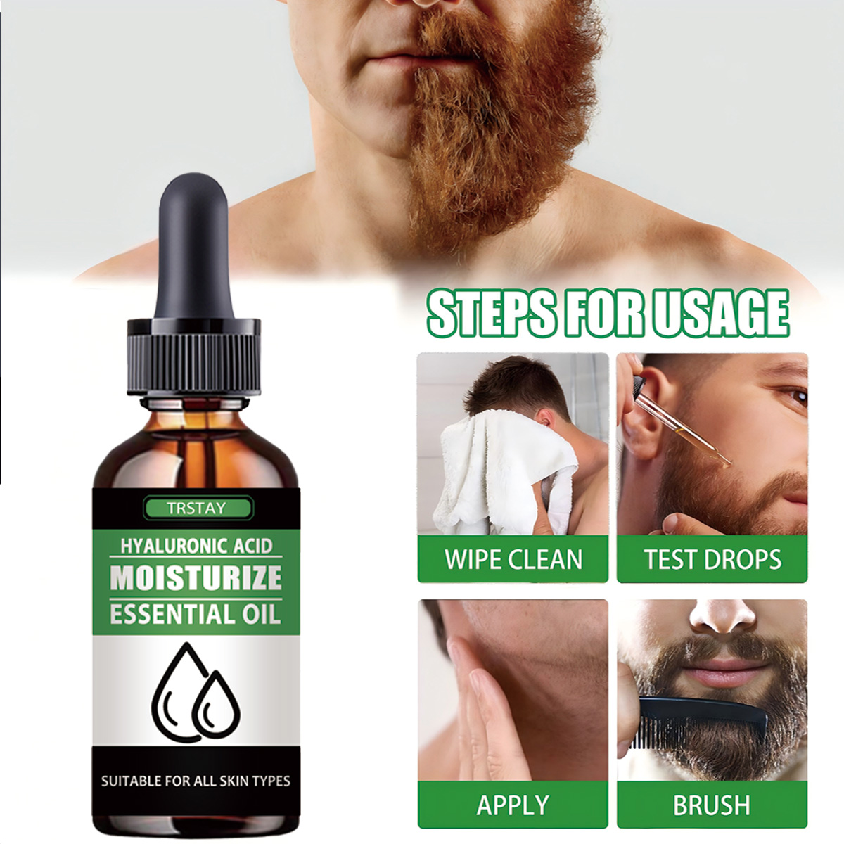 100%Natural Accelerate Facial  - Beard Oil Growth ulasan dan harga
