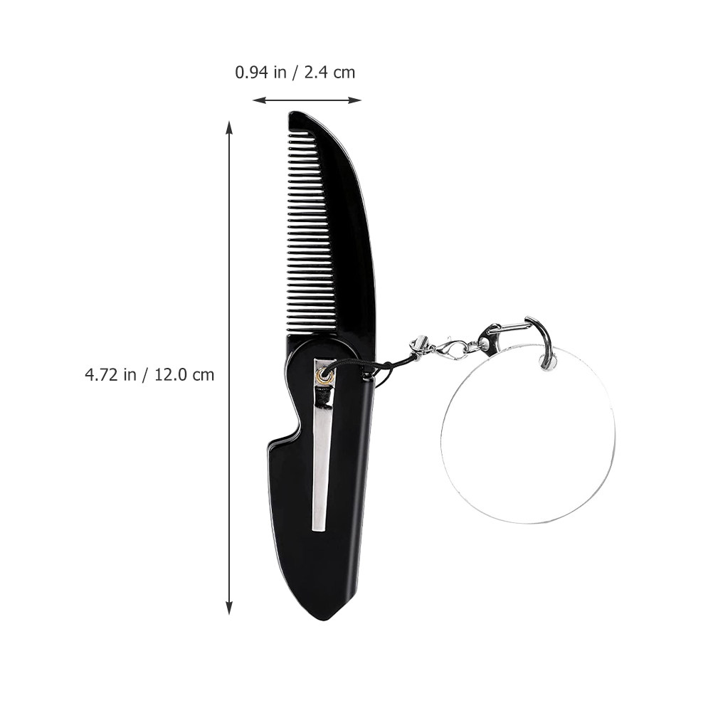 Groom Comb Handheld Foldable f - Men'S Grooming Mirror ulasan dan harga