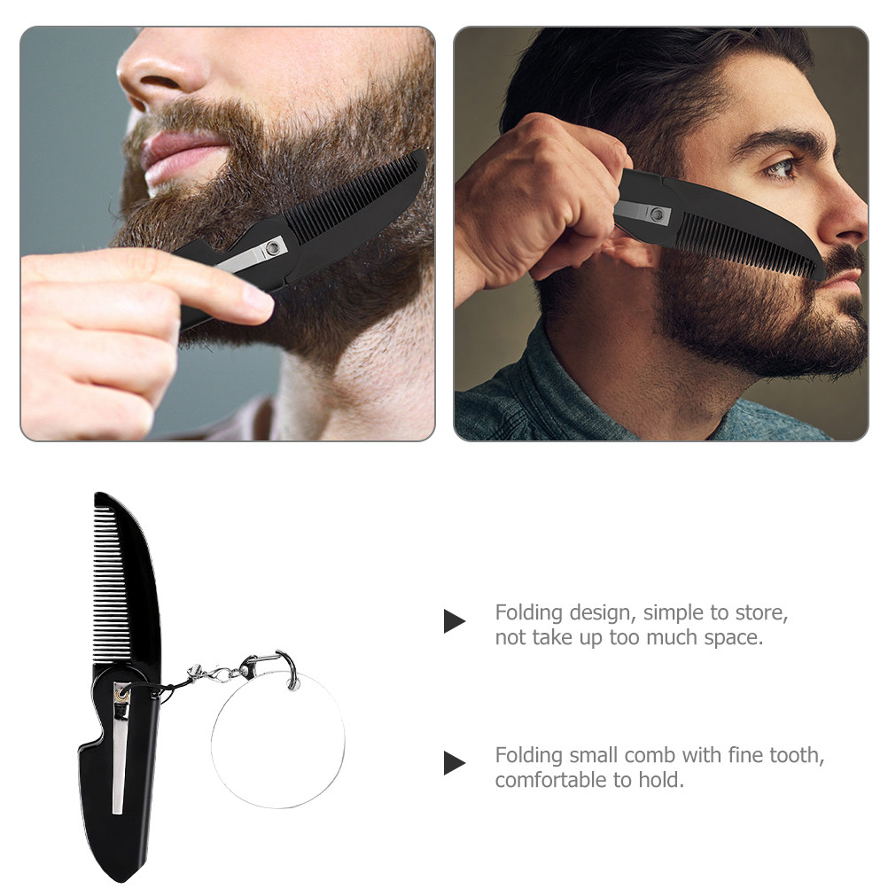 Groom Comb Handheld Foldable f - Men'S Grooming Mirror ulasan dan harga