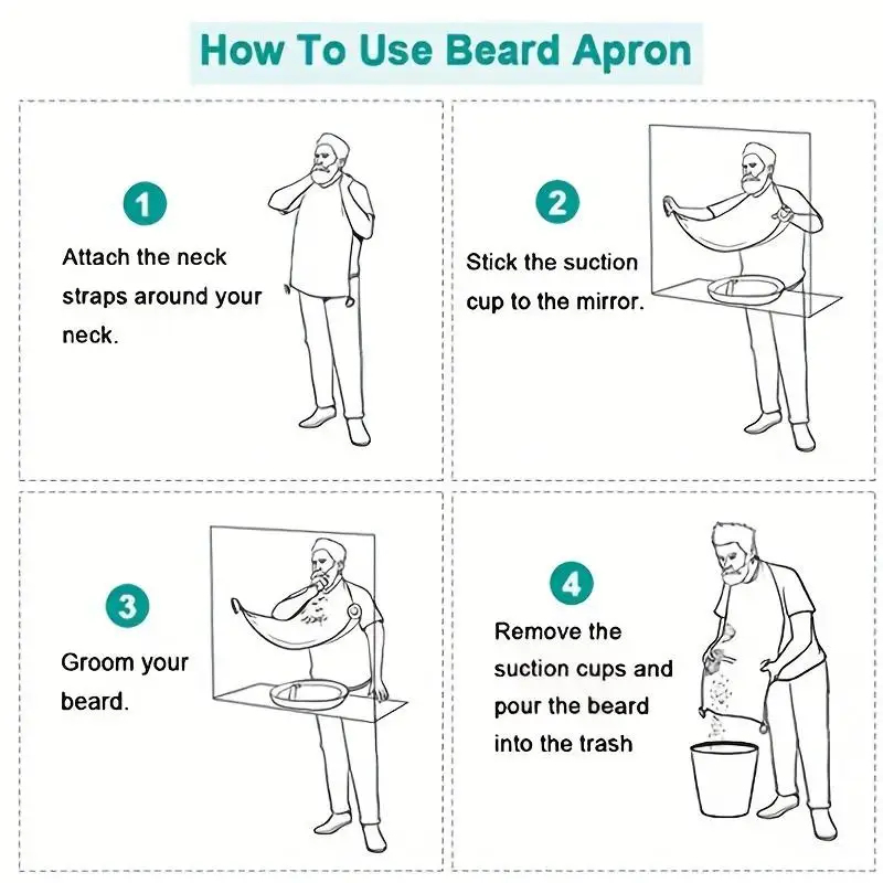Shaving Hair Catcher Beard Bib - Men'S Grooming Mirror ulasan dan harga
