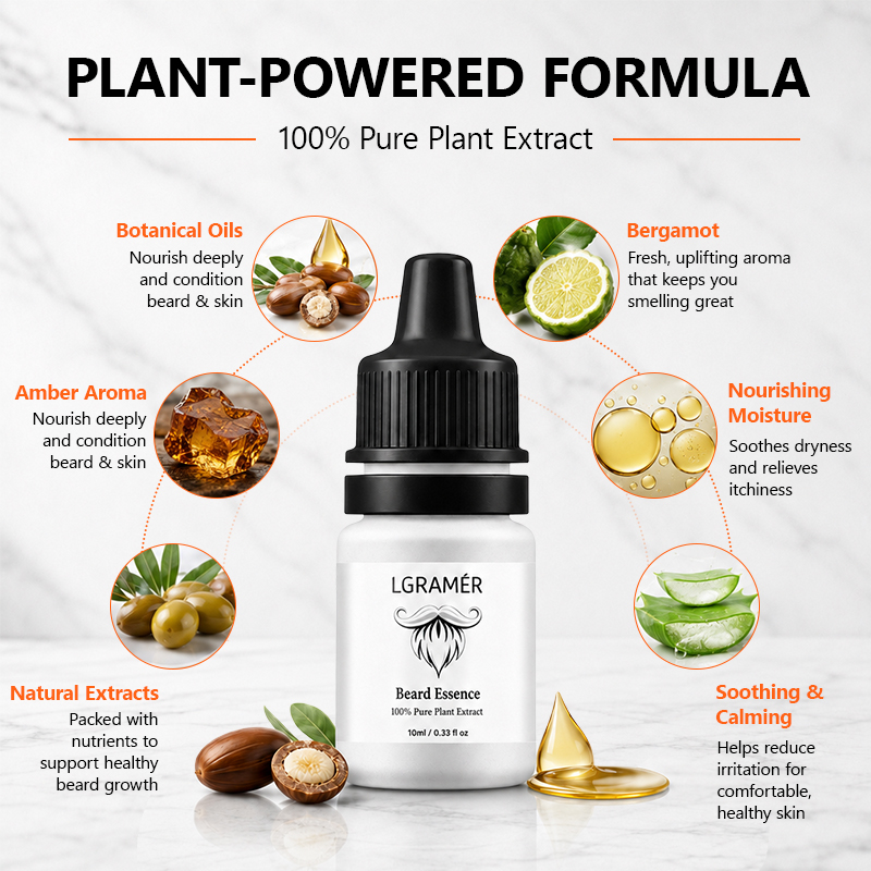 Men's Beard Growth Serum Nouri - Beard Oil Growth ulasan dan harga