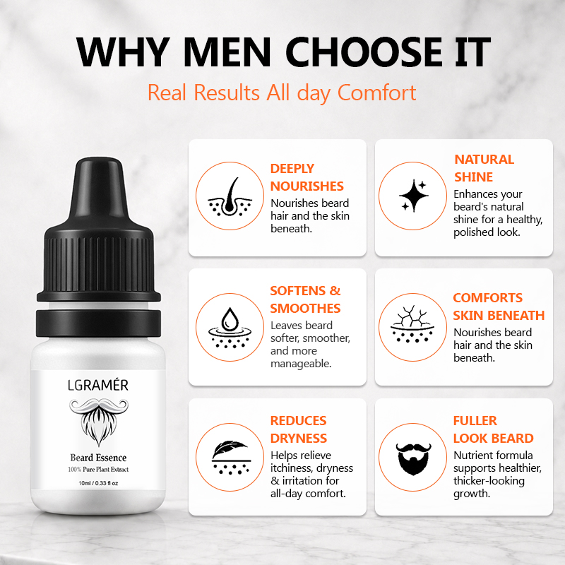 Men's Beard Growth Serum Nouri - Beard Oil Growth ulasan dan harga