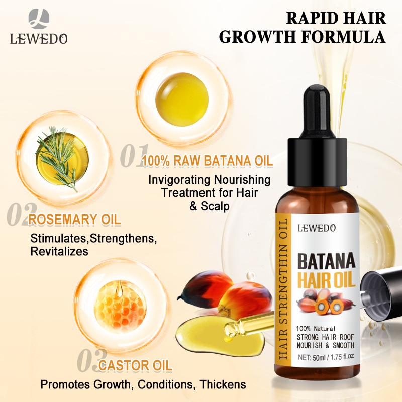 LEWEDO Batana Oil Hair Growth  - Beard Oil Growth ulasan dan harga