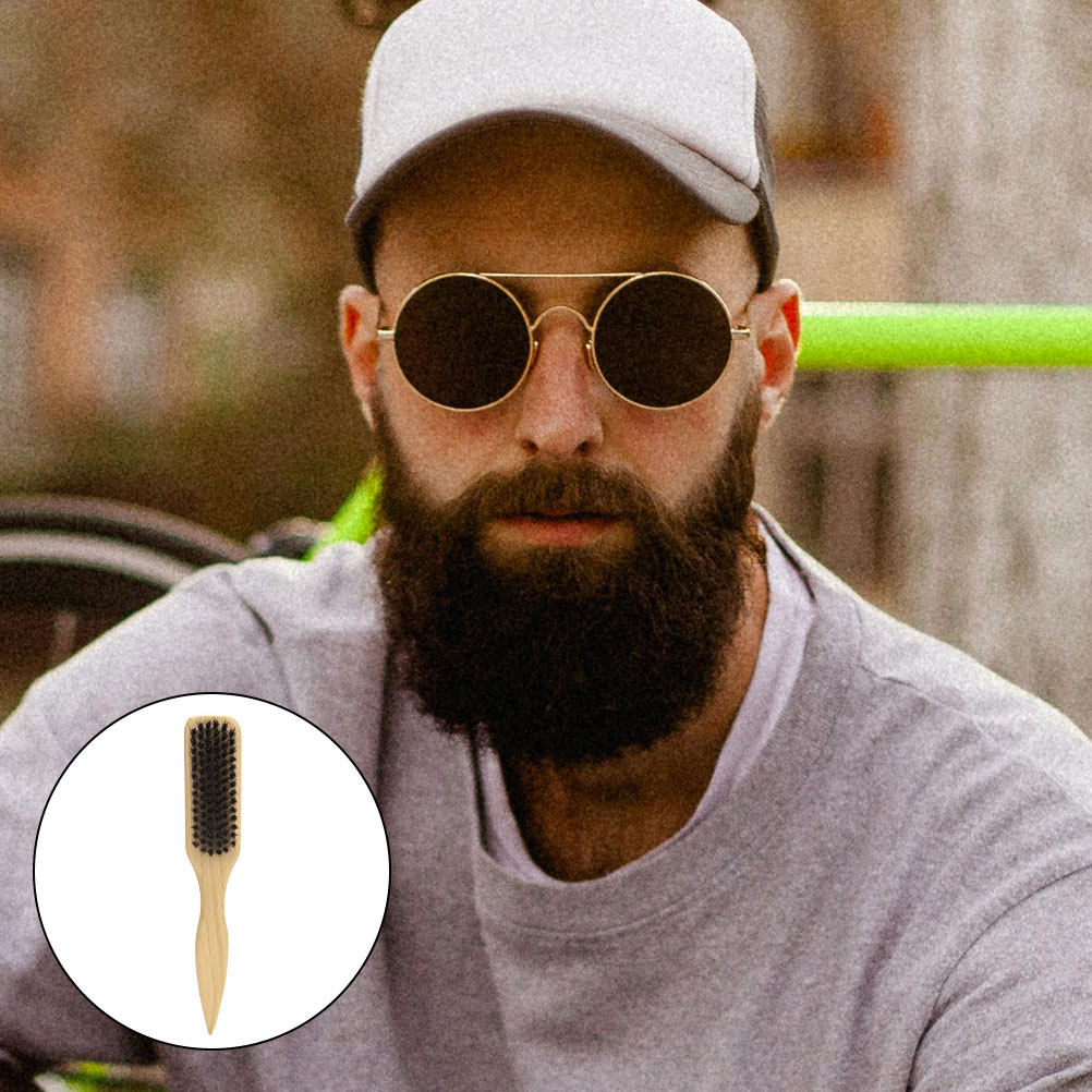 Men Small Soft Beard Brush Woo - Men'S Grooming Tool ulasan dan harga