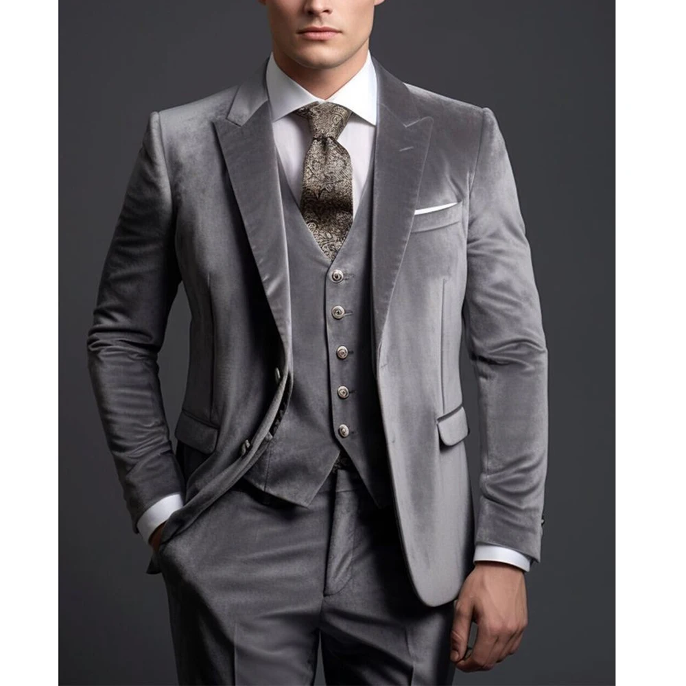 Velvet Suits for Men Single Br - Men'S Grooming Jacket ulasan dan harga