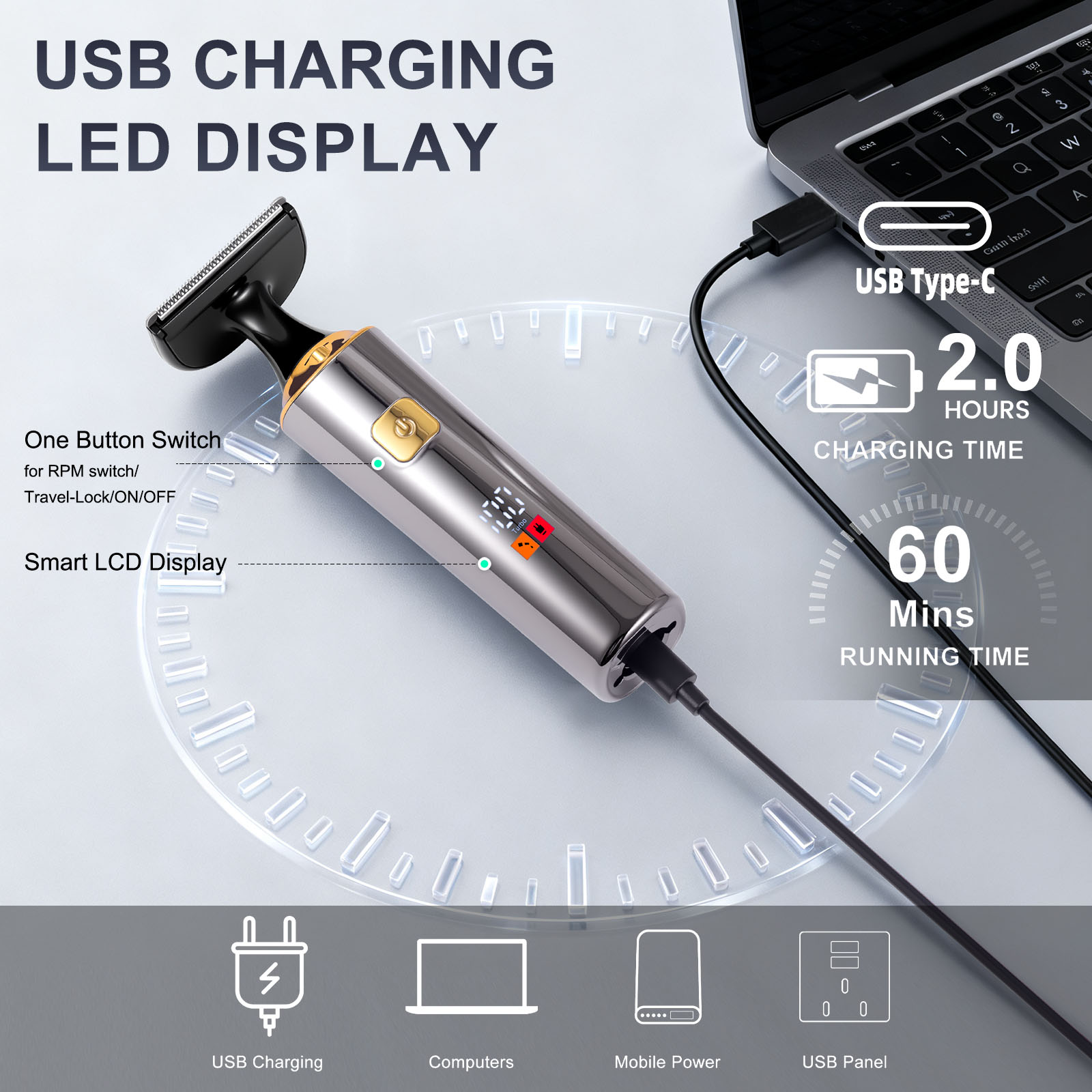 Hatteker Electric Rechargeable - Men Grooming Full Body ulasan dan harga