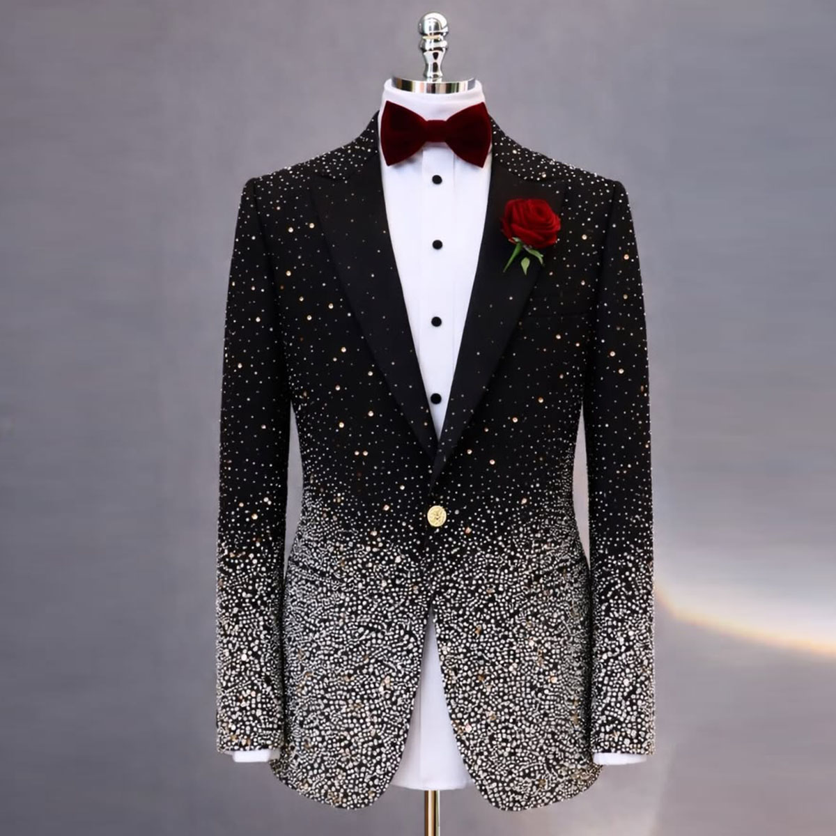 Handsome Rhinestone Diamond Me - Men'S Grooming Jacket ulasan dan harga