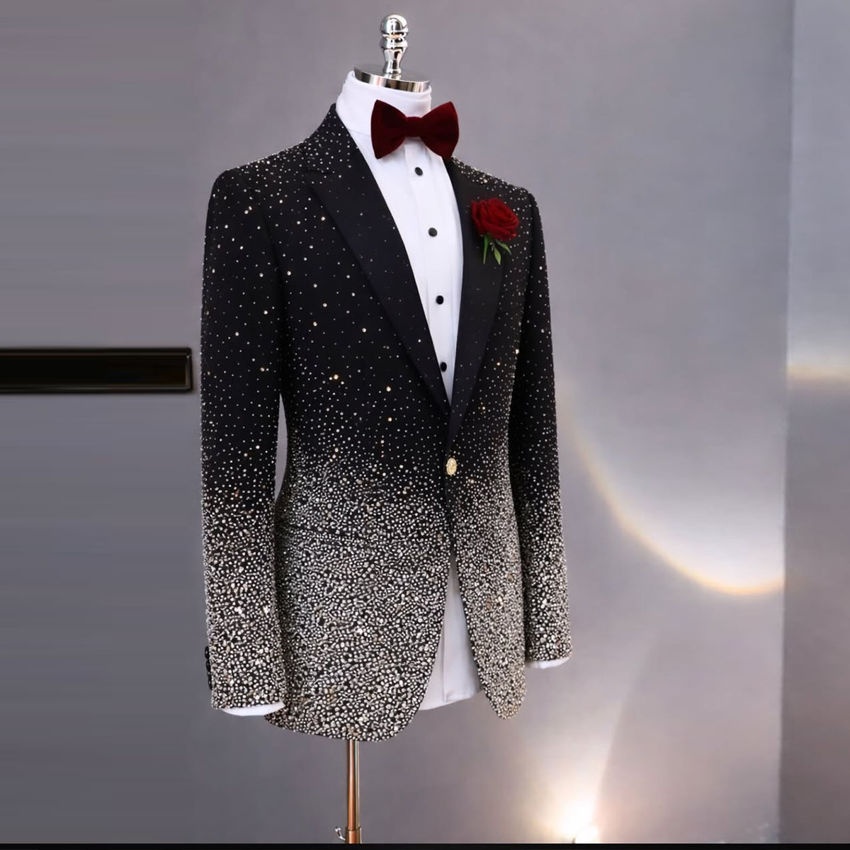 Handsome Rhinestone Diamond Me - Men'S Grooming Jacket ulasan dan harga