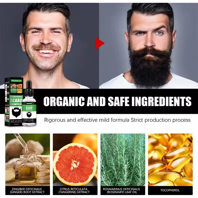 Fast Natural Mature Men Beard  - Beard Oil Growth ulasan dan harga