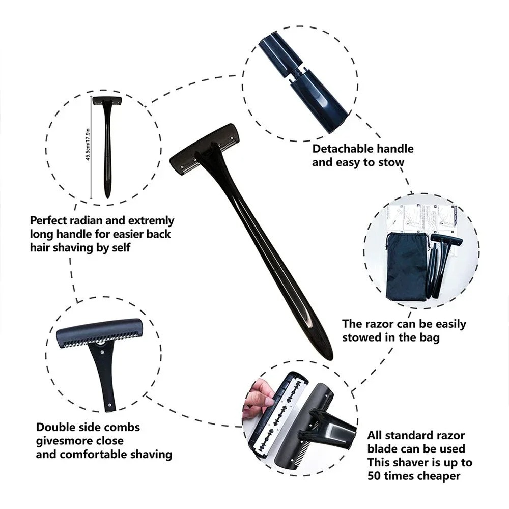 Long Handle Back Shaver for Me - Men Grooming Full Body ulasan dan harga